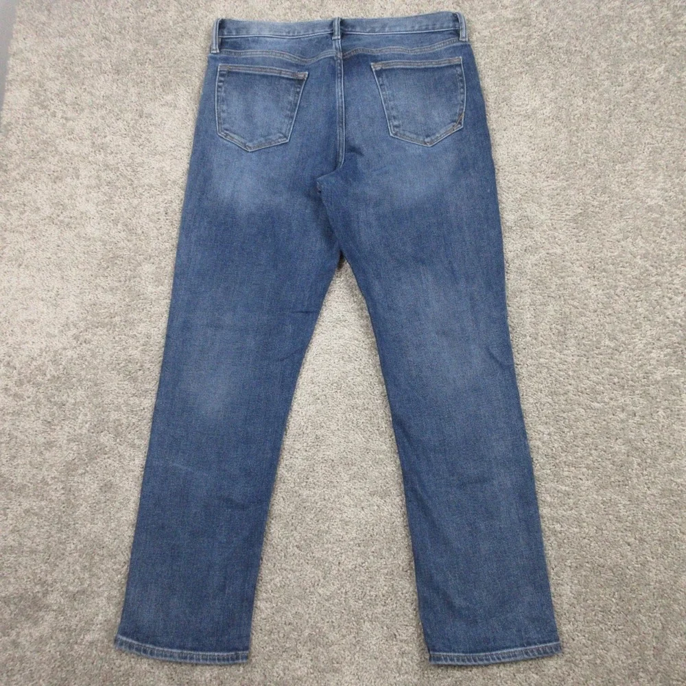 Banana Republic Jeans Mens 35x32 Blue Legacy Slim‎ Fit Faded Whisker Denim Pants